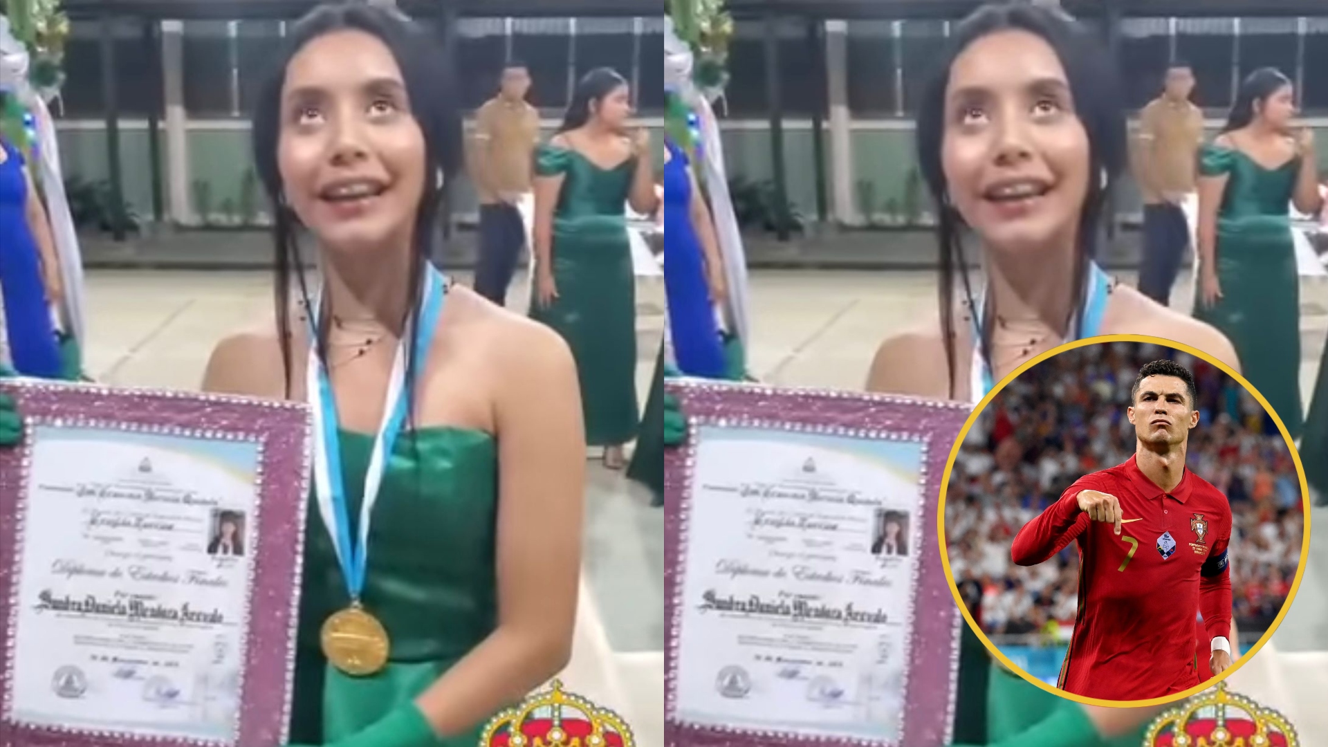 Joven hondureña dedica su título de graduación a Cristiano Ronaldo y se vuelve viral