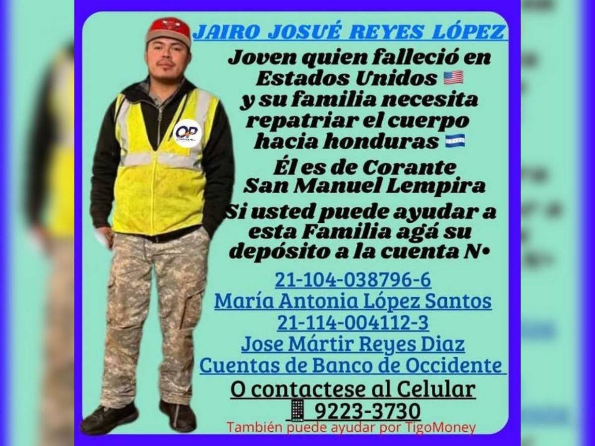 Migrante hondureño muere en Estados Unidos pocas horas después de la cena navideña