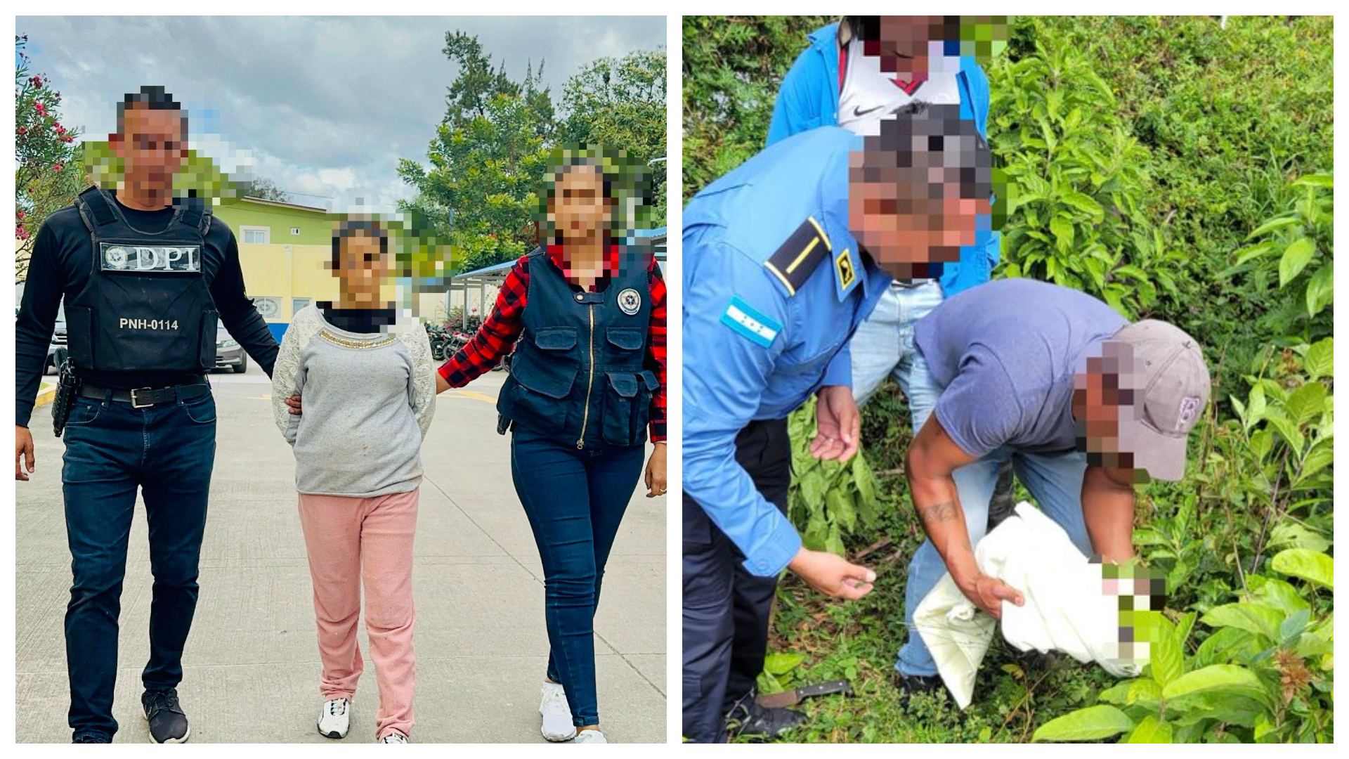 Autoridades policiales detienen a padres que abandonaron a recién nacido en Tatumbla