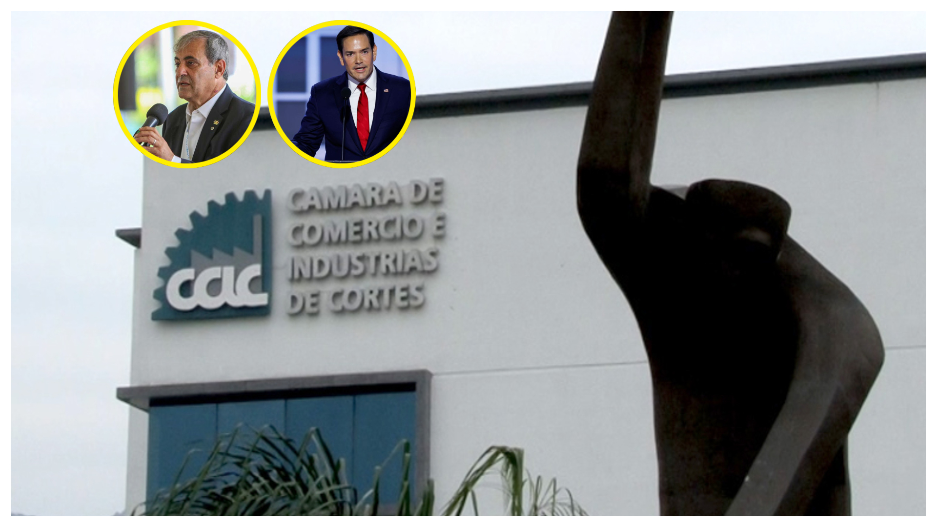 Presidente de la Cámara de Comercio e Industrias de Cortés, Karim Qubain, invita al secretario de Estado, Marco Rubio a visitar Honduras