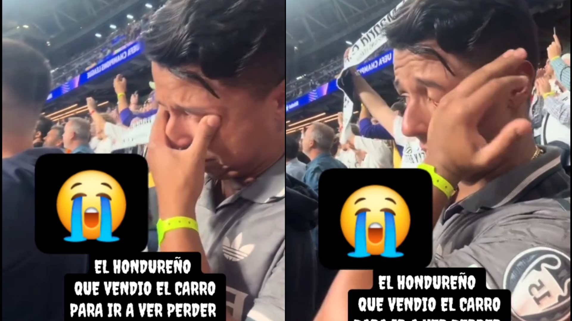 Hondureño vende su auto para ver al Real Madrid y termina llorando por la derrota