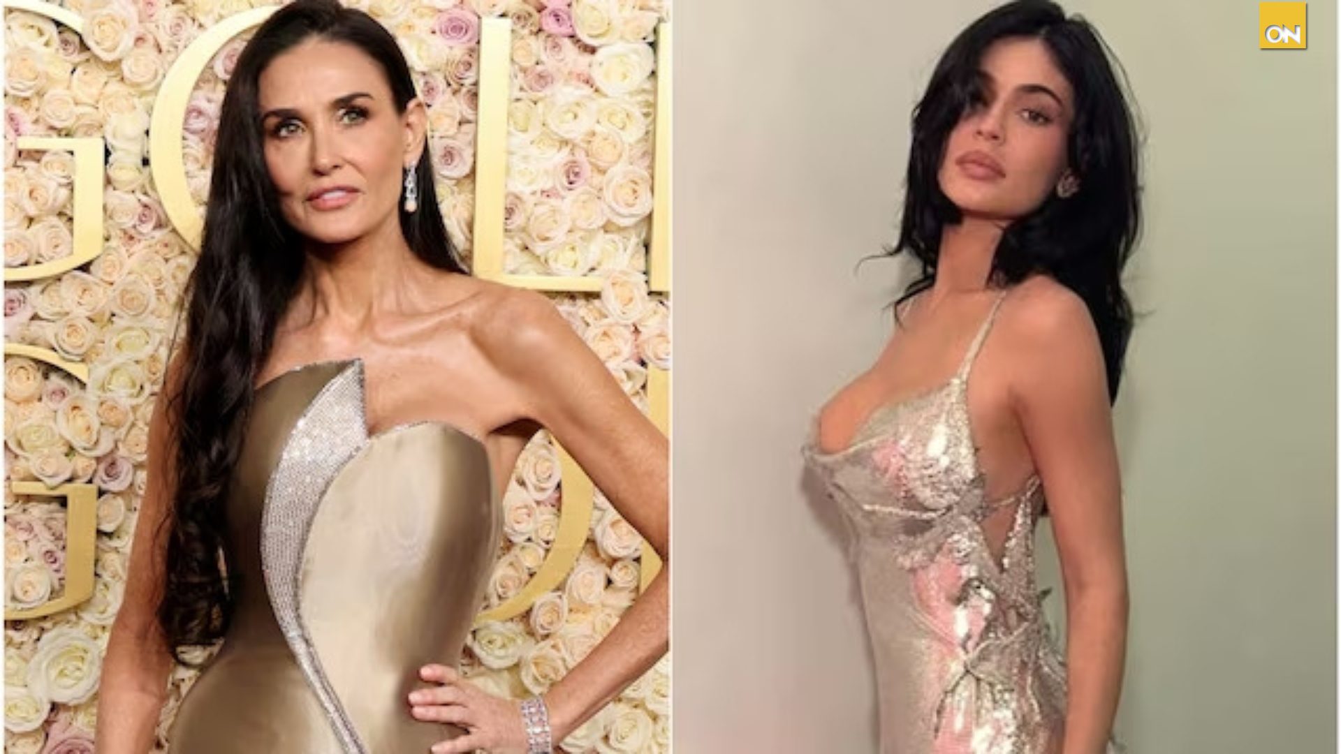 Video Mira el desplante que le hizo Demi Moore a Kylie Jenner en los Globo de Oro 2025