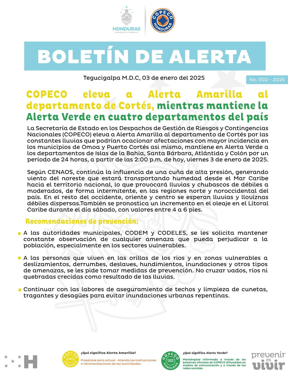 Alerta Amarilla