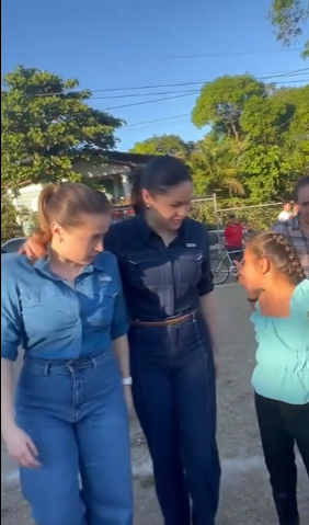 VIDEO| Hijas de Juan Orlando Hernández "explotan" y responden a críticas por supuestamente ignorar a una niña en Intibucá