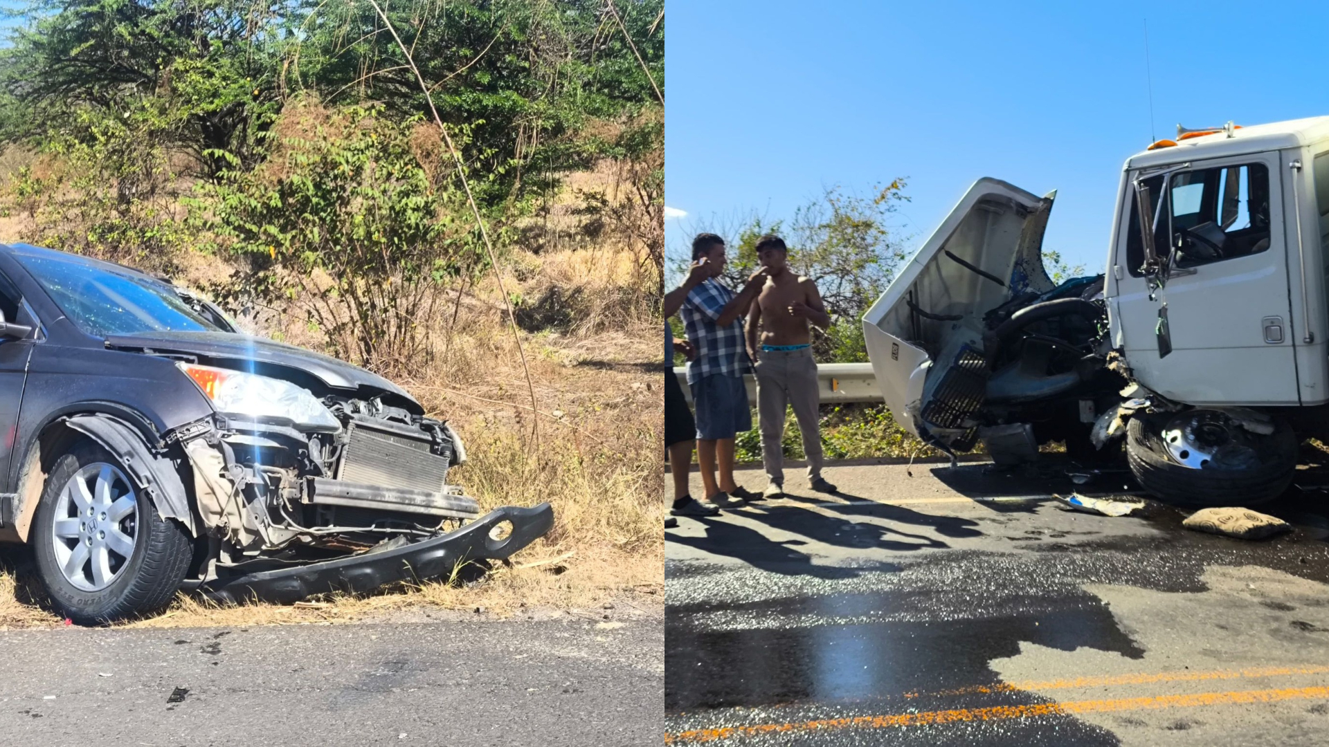 Colisión entre vehículo particular y camión deja varias personas heridas en la zona sur