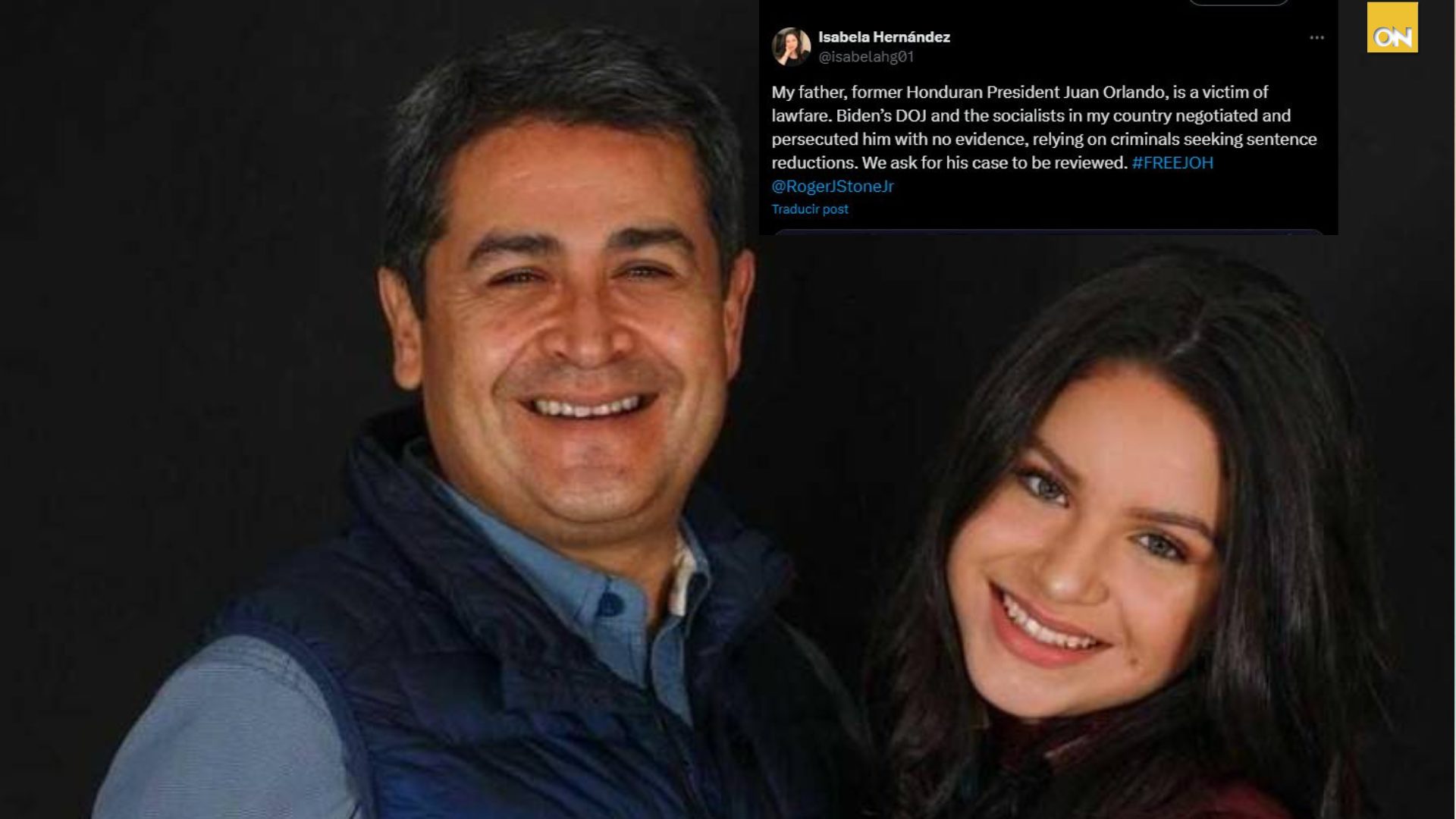 Hija de JOH pide a exasesor Roger Stone a que les ayude a revisar el caso de su padre