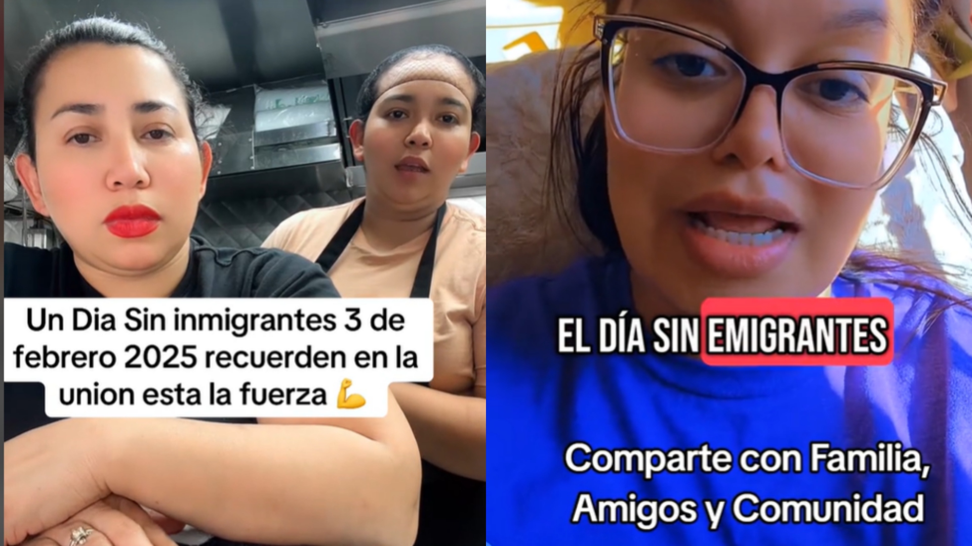 Latinos anunciando paro nacional
