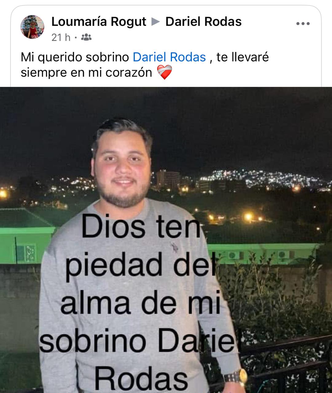 Amigos se despiden de Dariel Rodas tras accidente de tránsito