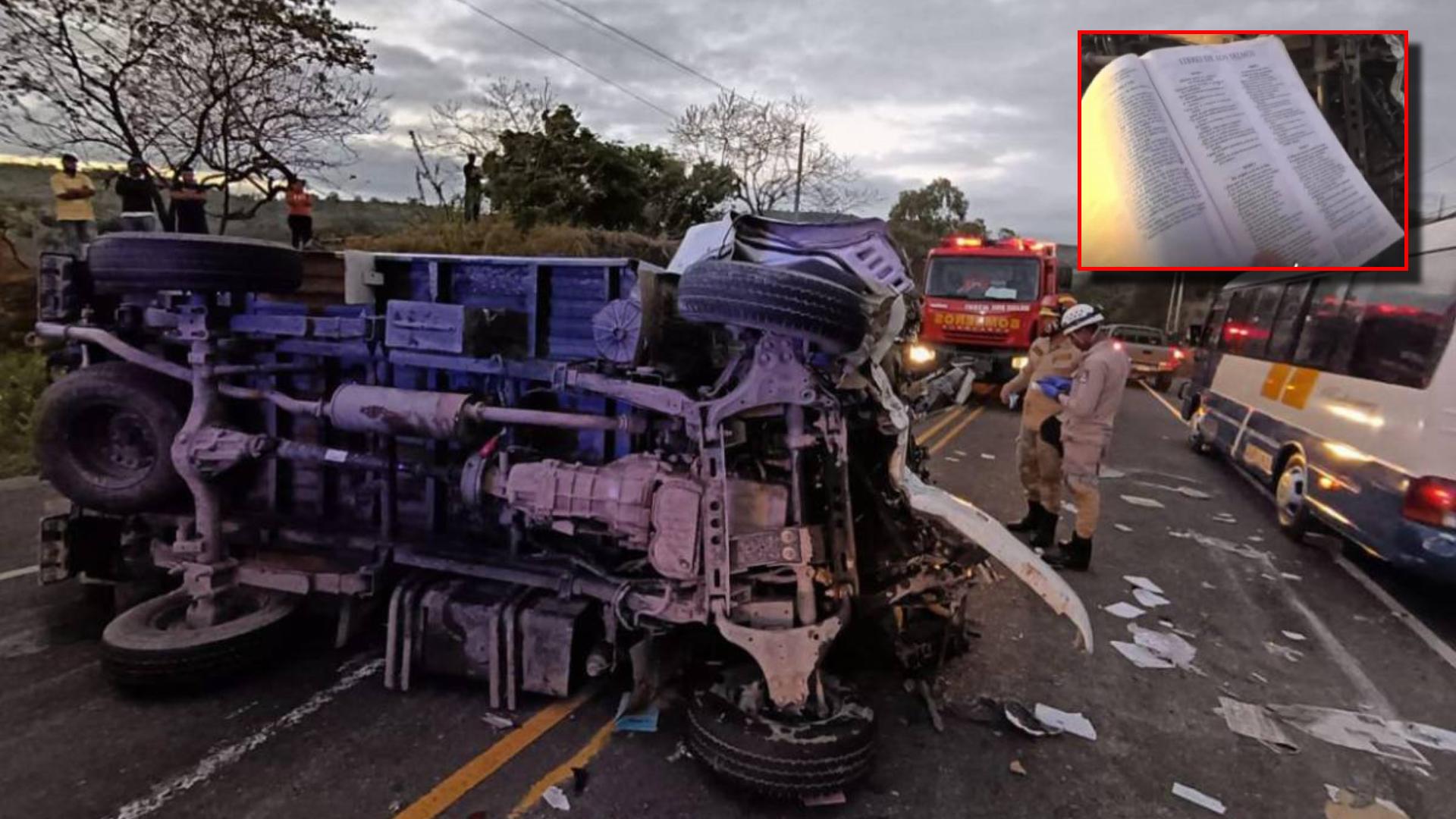 Accidente en Olancho: encuentran biblia de sobreviviente (foto)