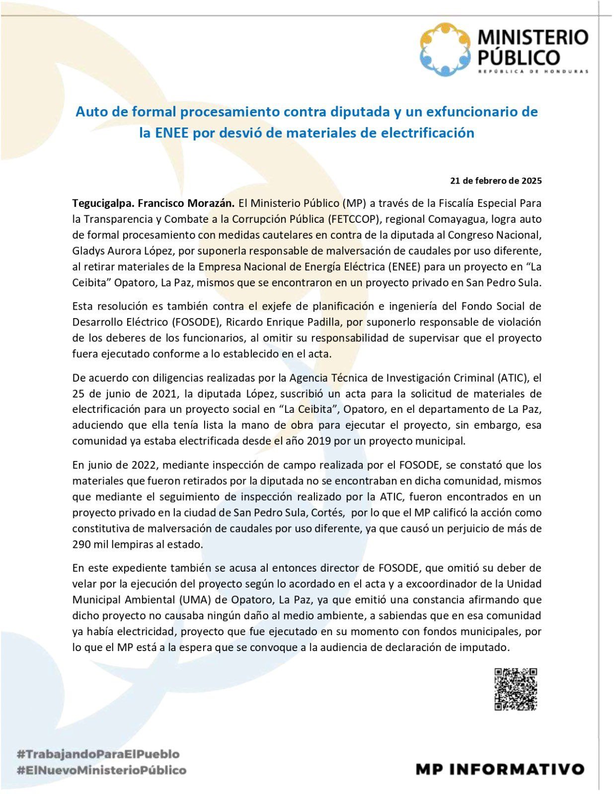 caso Gladys Aurora López