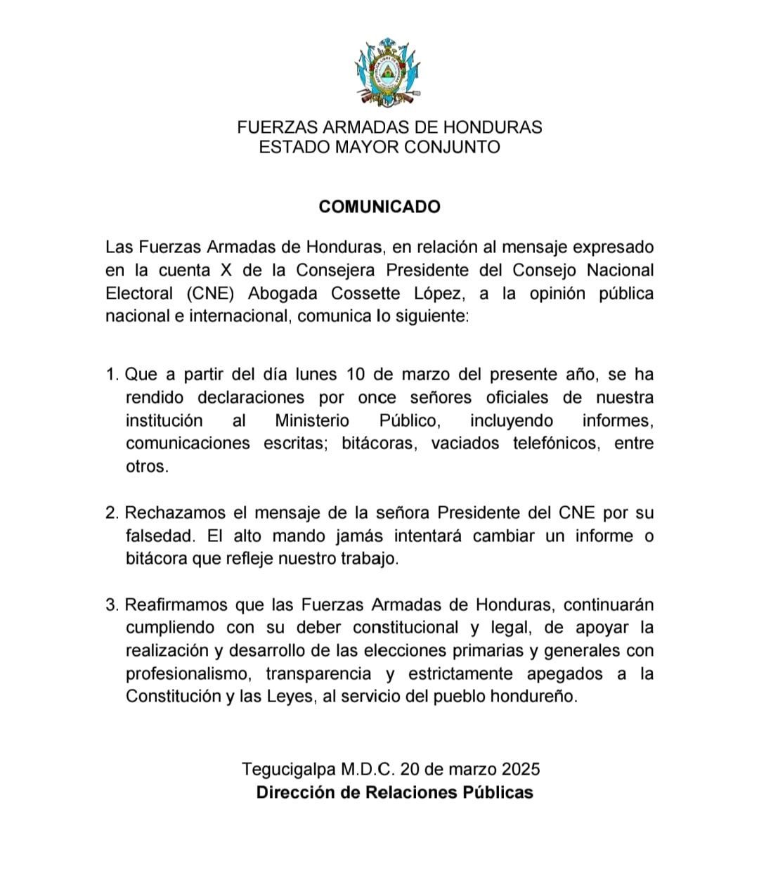 Comunicado