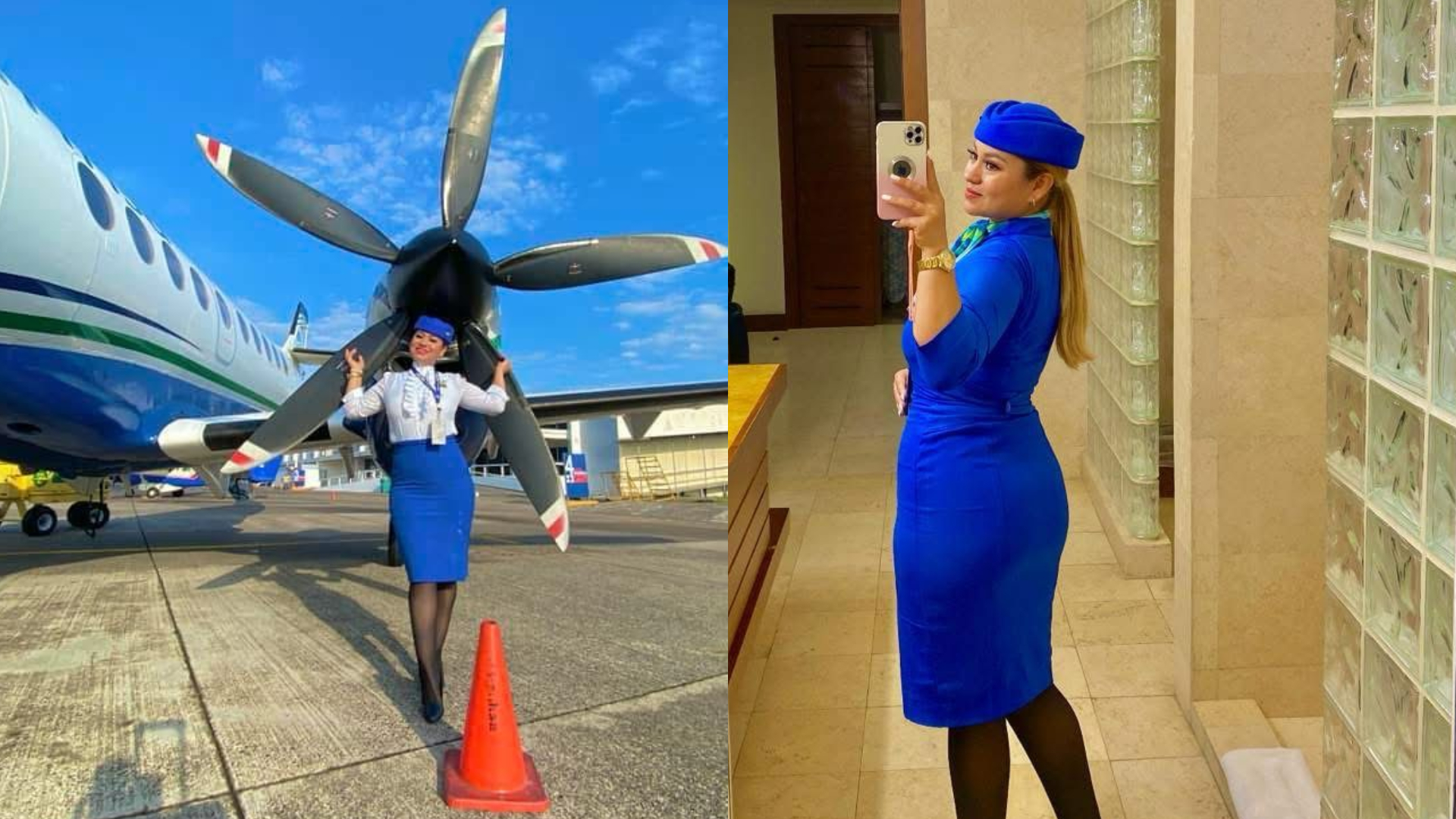 Azafata avión Roatán Saricsa Rivera