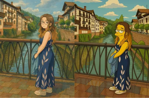 hacer imágenes chatgpt los Simpson dinsy