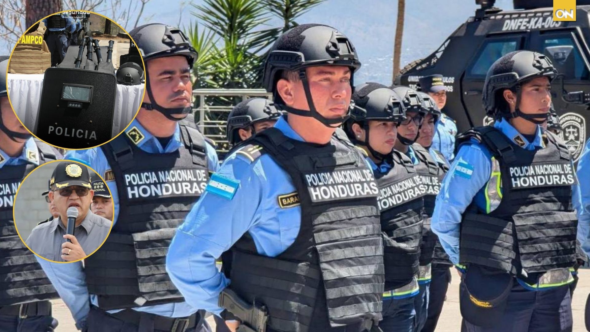 Entregan equipamiento de seguridad a policías de Honduras