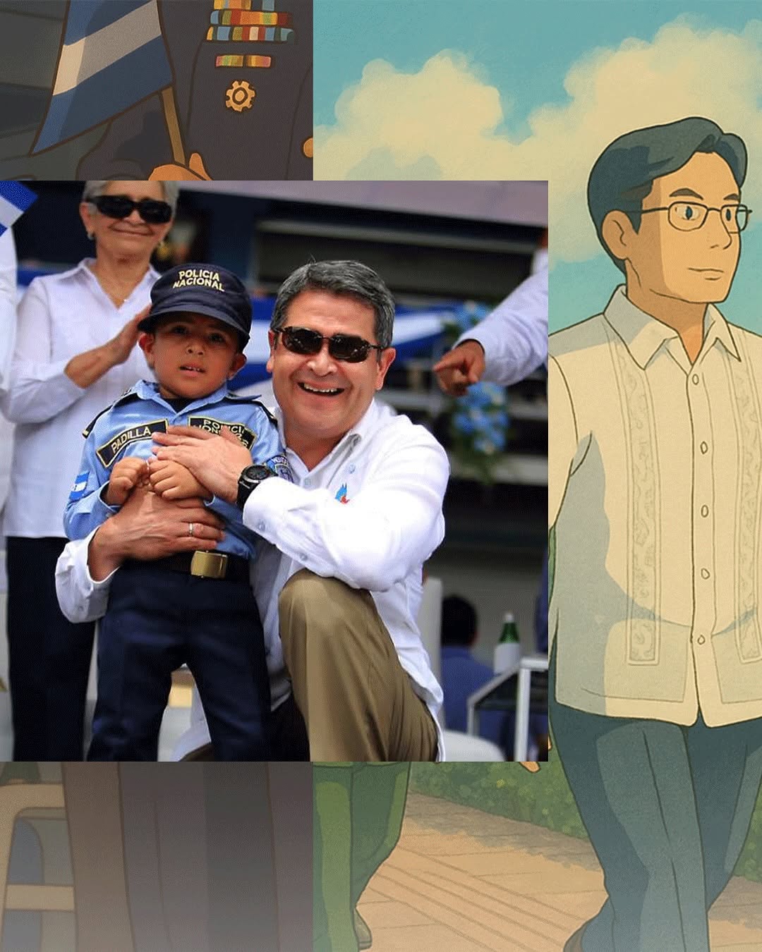 Publican imágenes de JOH con la tendencia estilo Ghibli; así luce el expresidente