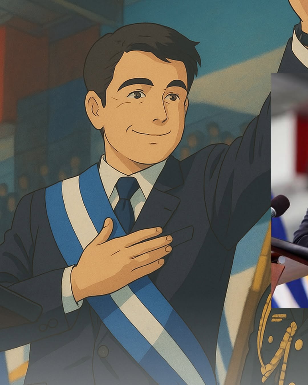 Publican imágenes de JOH con la tendencia estilo Ghibli; así luce el expresidente