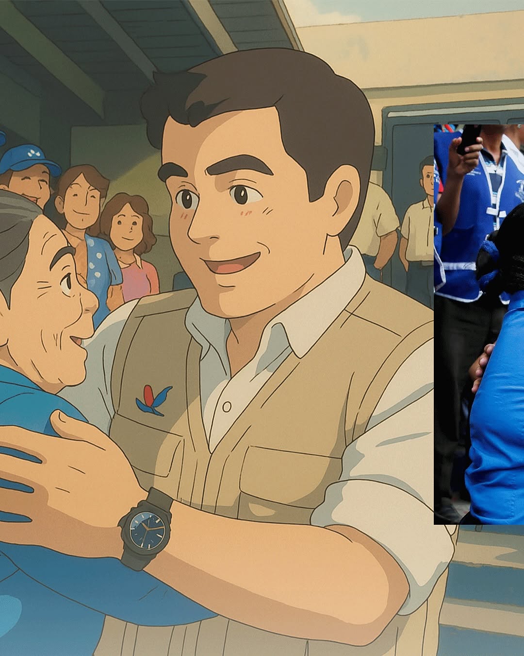 Publican imágenes de JOH con la tendencia estilo Ghibli; así luce el expresidente