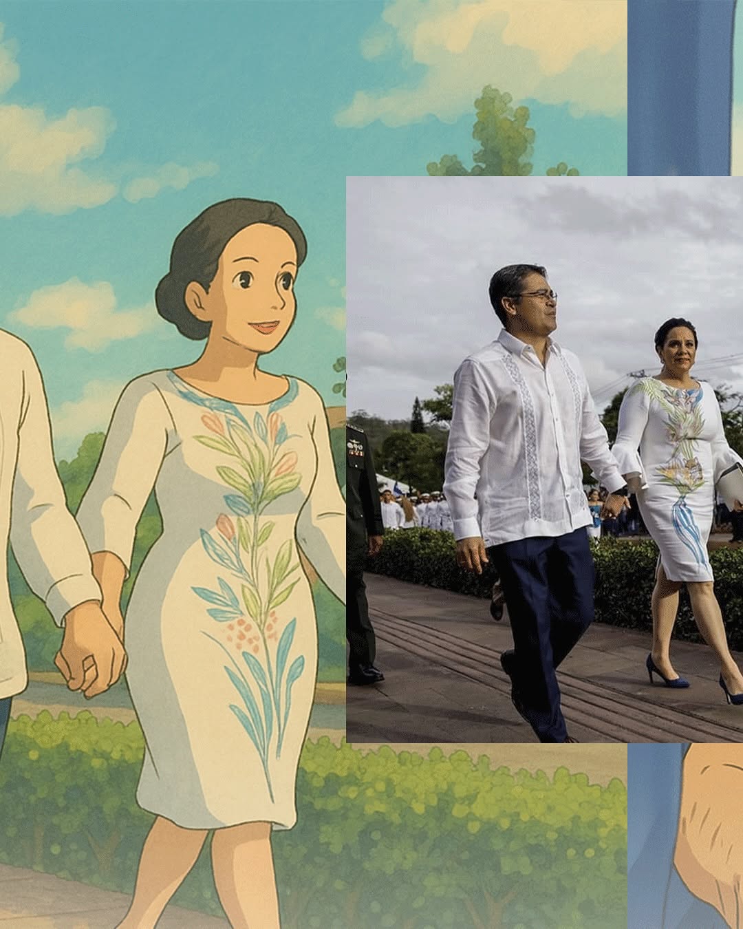 Publican imágenes de JOH con la tendencia estilo Ghibli; así luce el expresidente