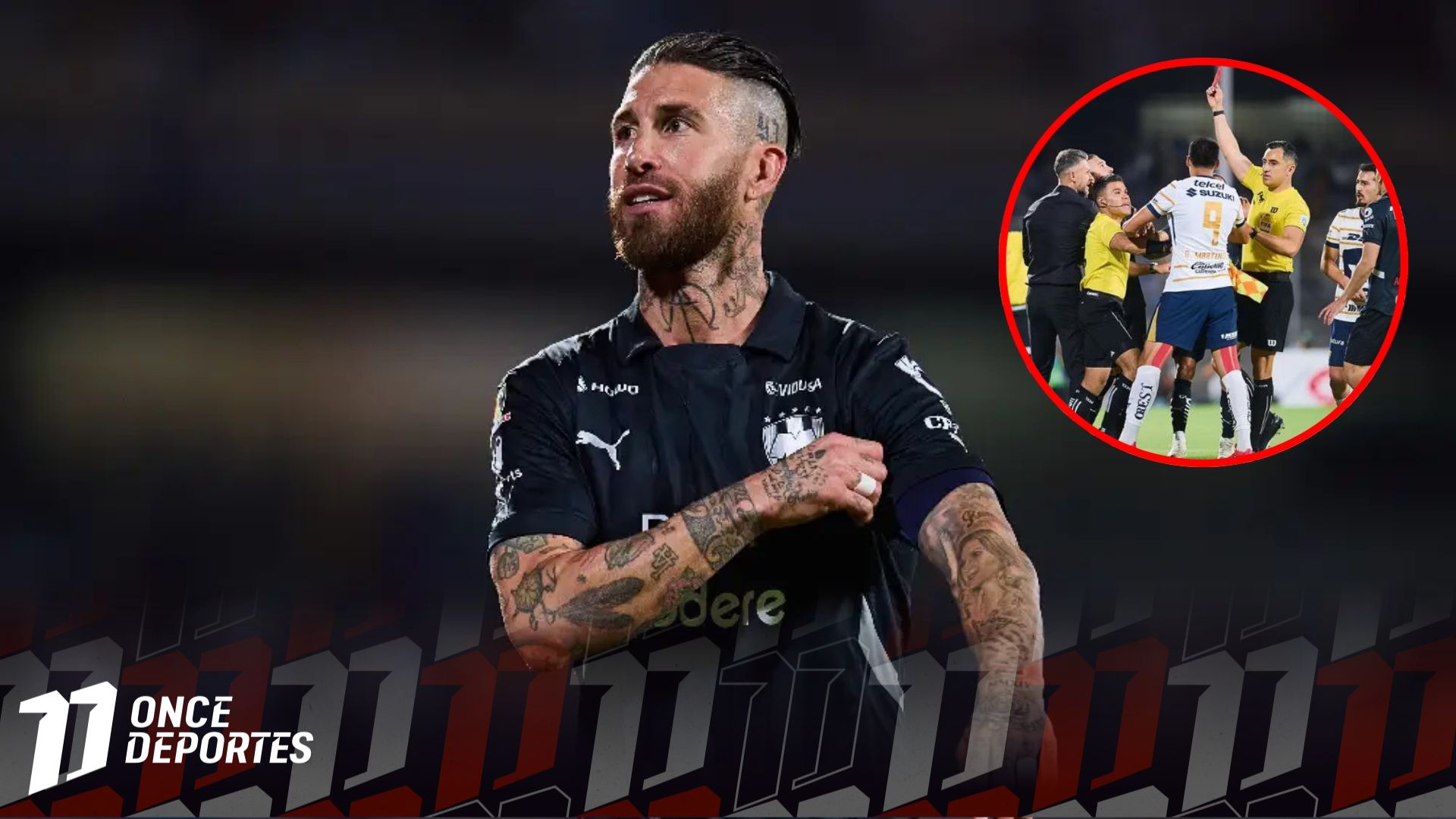 Sergio Ramos recibe su primera expulsión en México: 'Era evidente que no me iría de esta liga sin una roja