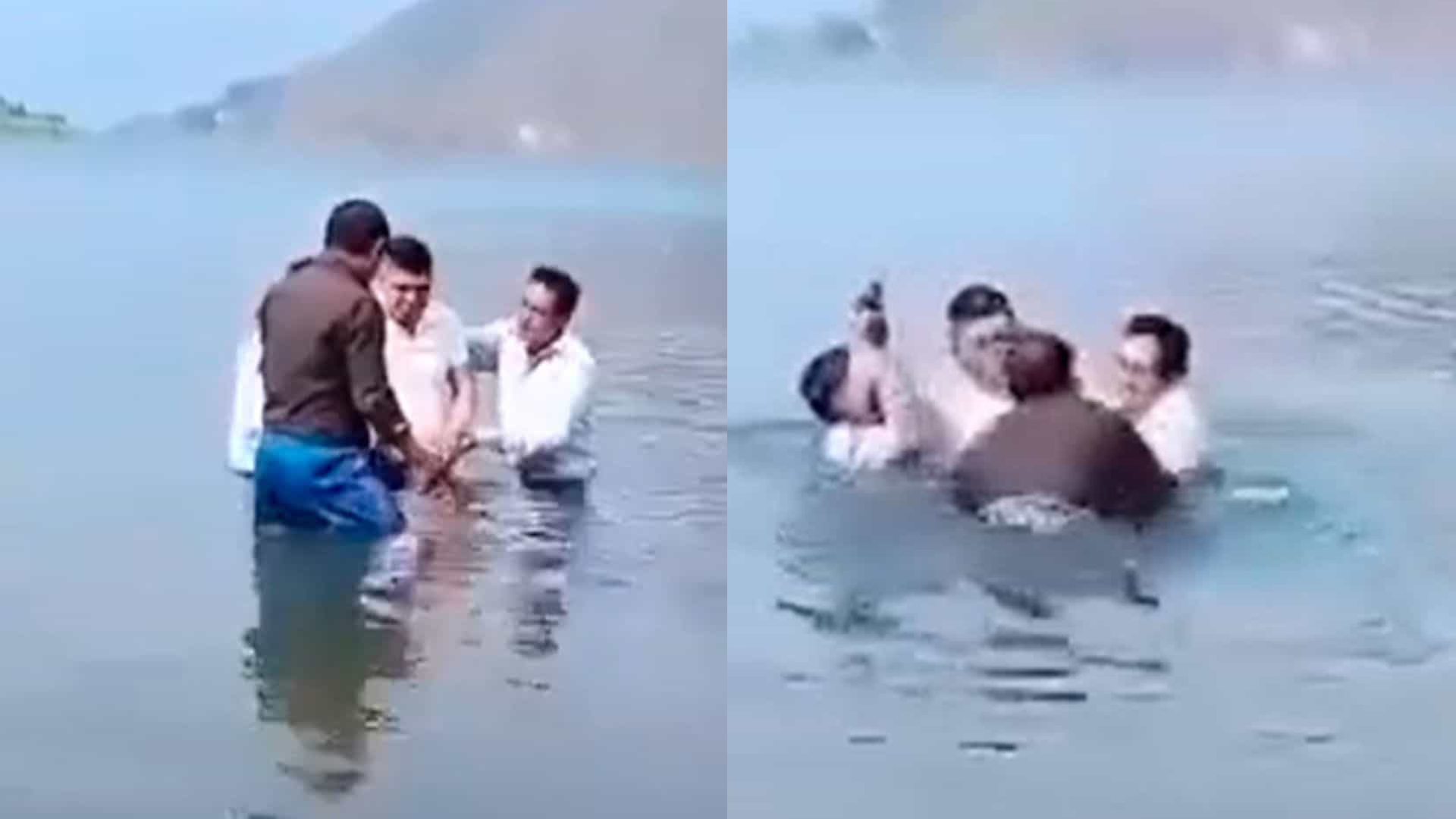 hombre ahogado bautismo
