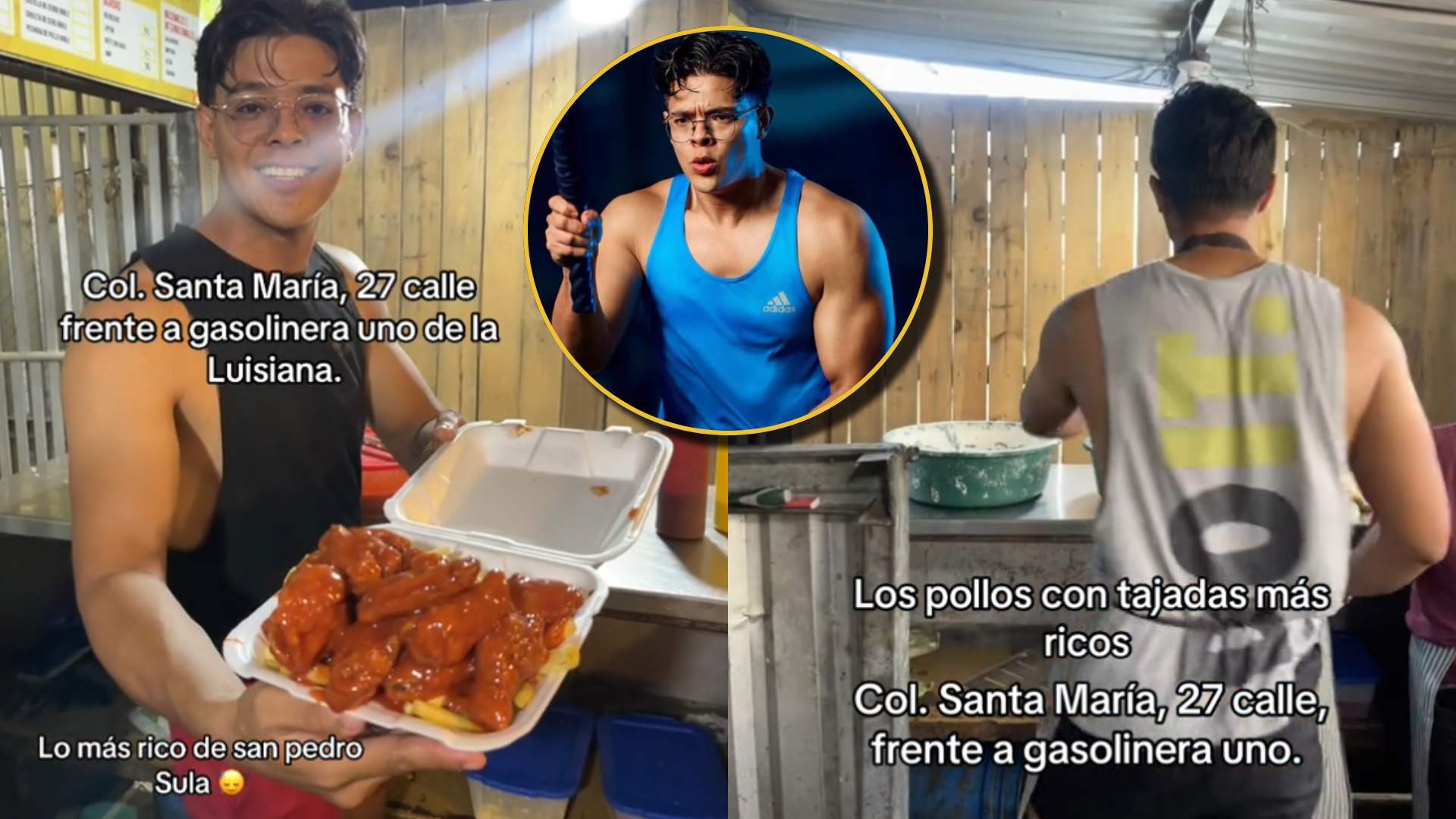 Joven sampedrano que vende pollo con tajadas causa sensación en redes sociales