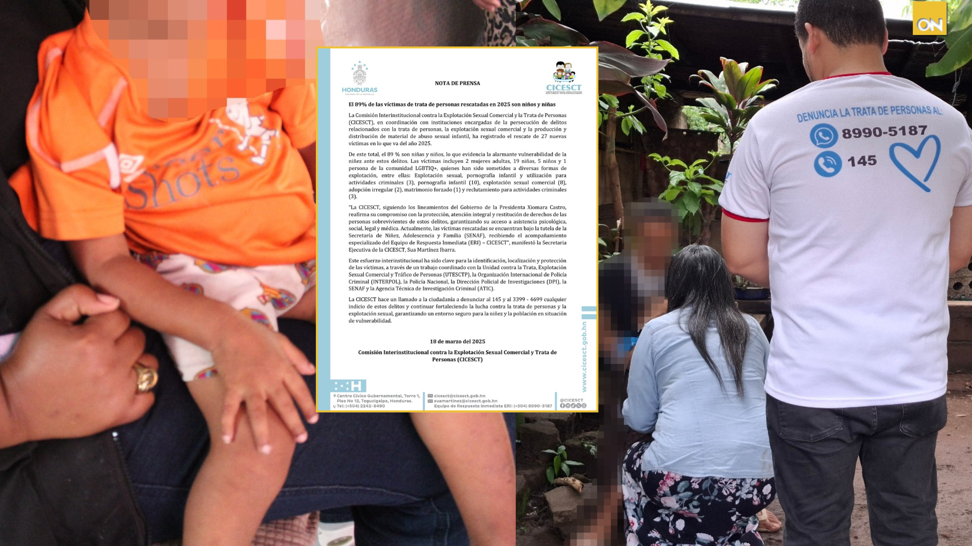 Niños y niñas en riesgo: víctimas de trata rescatadas en 2025 son menores
