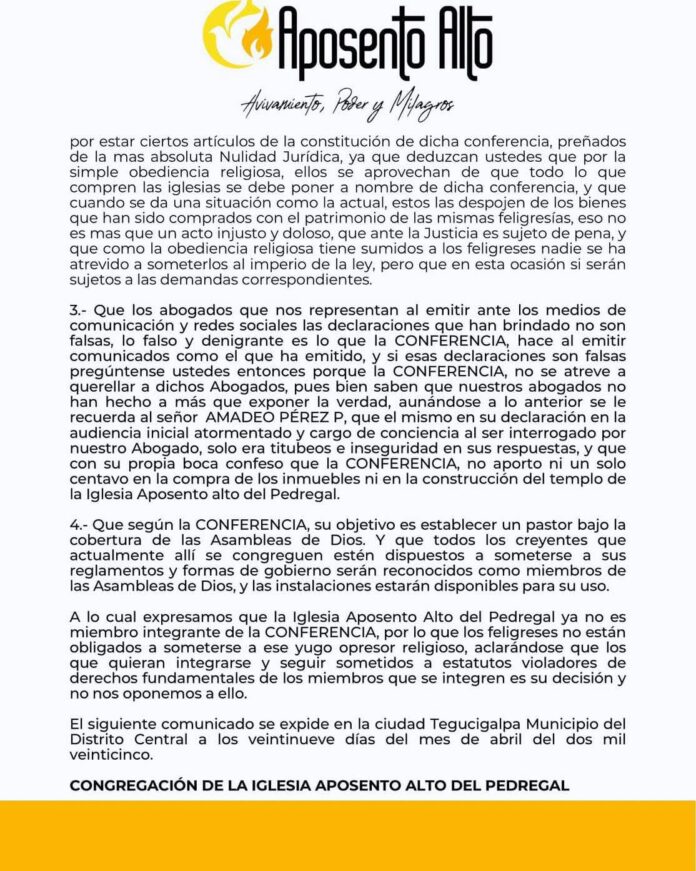 desalojo Aposento Alto