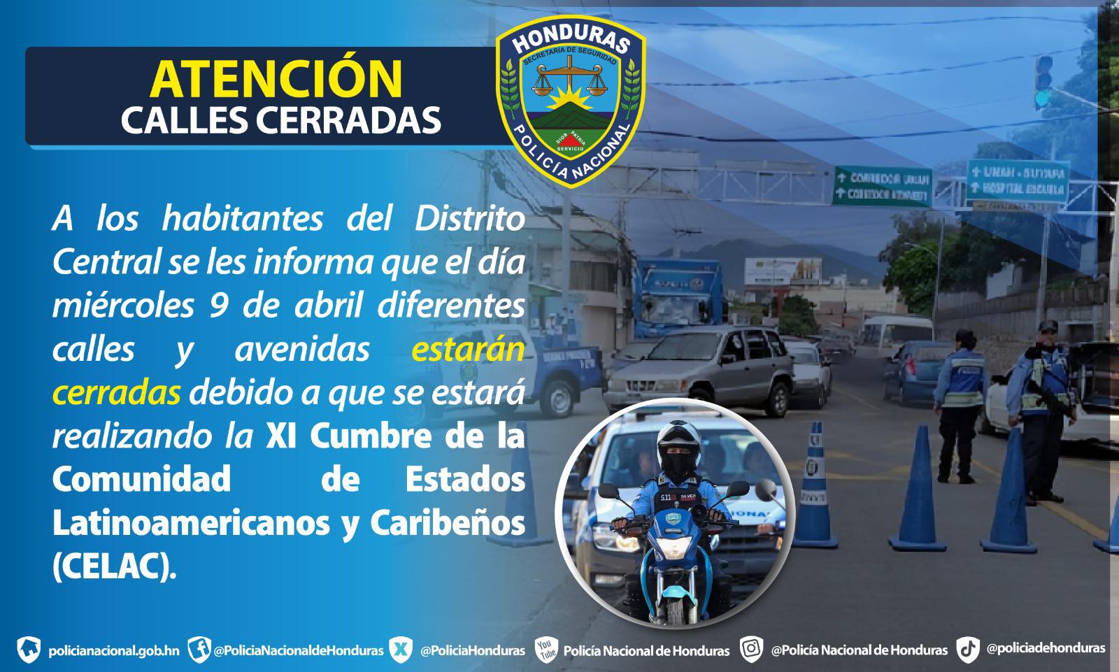 calles cerradas tegucigalpa