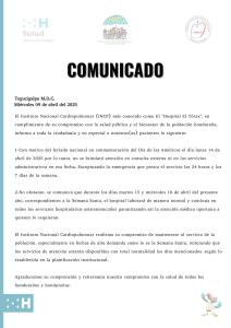 Atención en hopsitales públicos en semana santa 