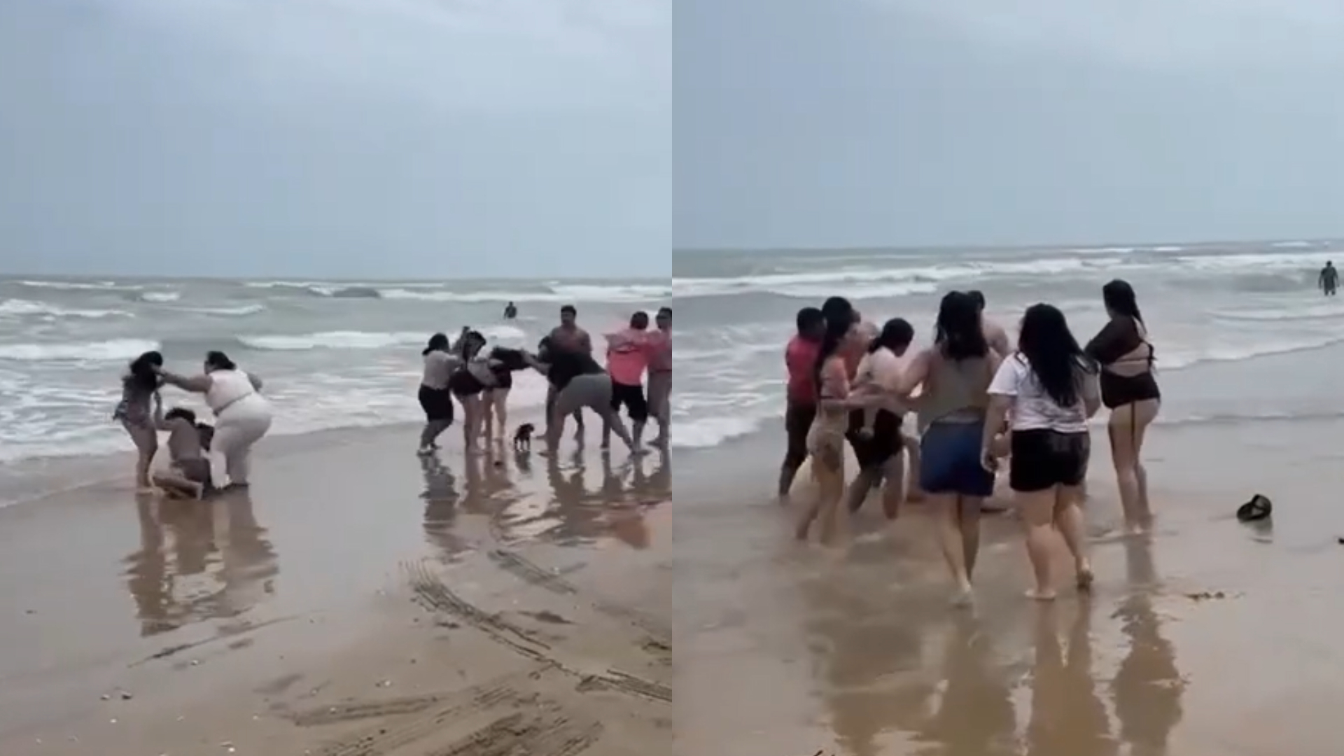 Pelea en la paya de Tela
