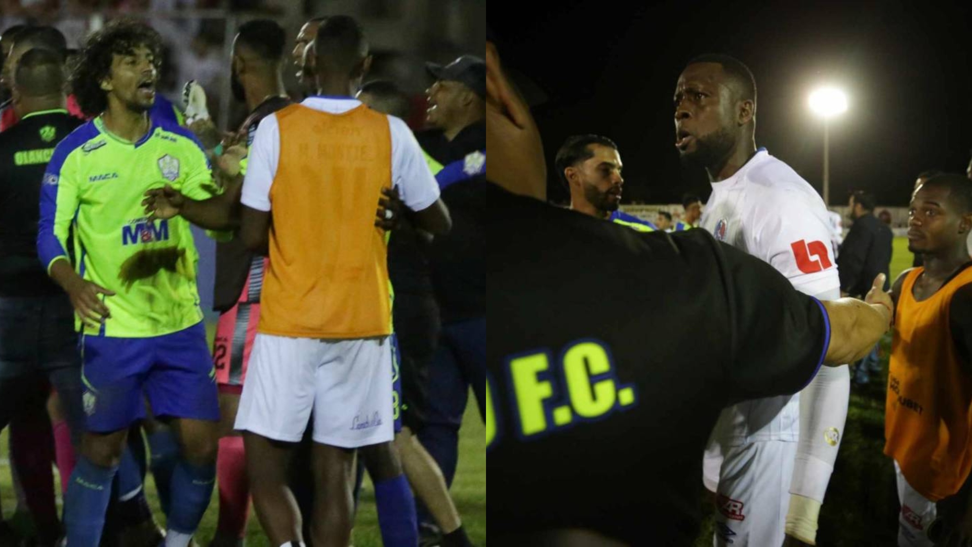 Del fútbol a los golpes: jugadores de Olancho y Olimpia protagonizan bochornosa pelea