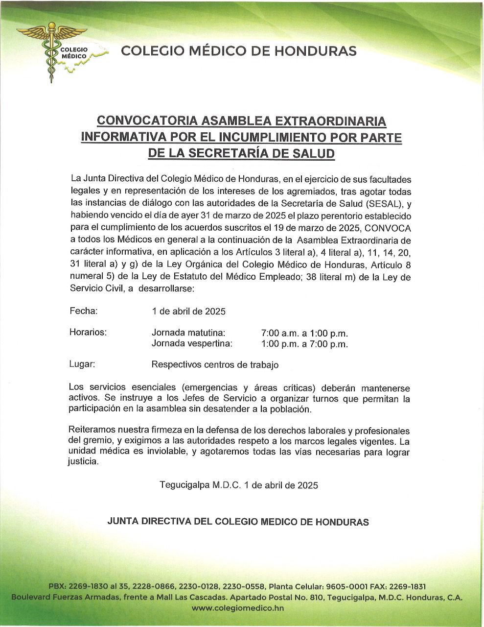 Médicos reanudan los paros