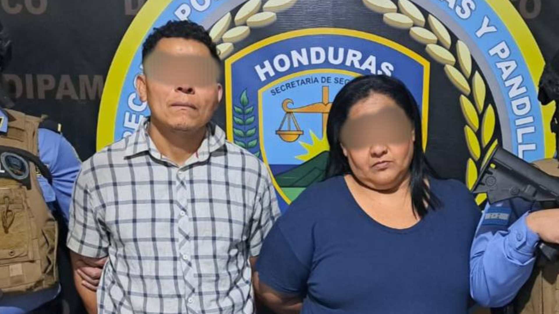 En plena Semana Santa caen “La bella y la bestia” por extorsión en Lempira, Honduras
