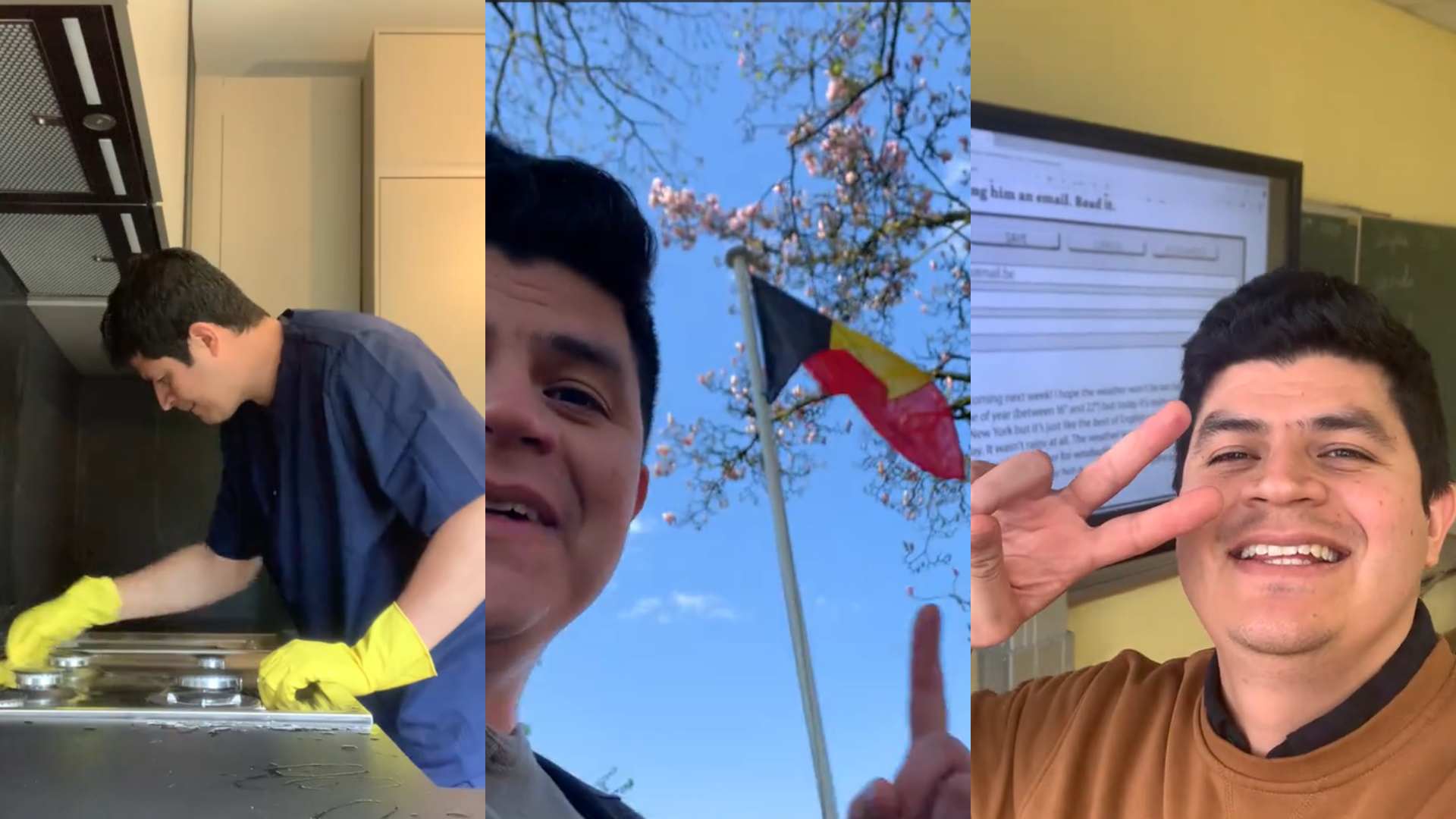 Maestro hondureño muestra como pasó de limpiar casas a dar clases en Bélgica