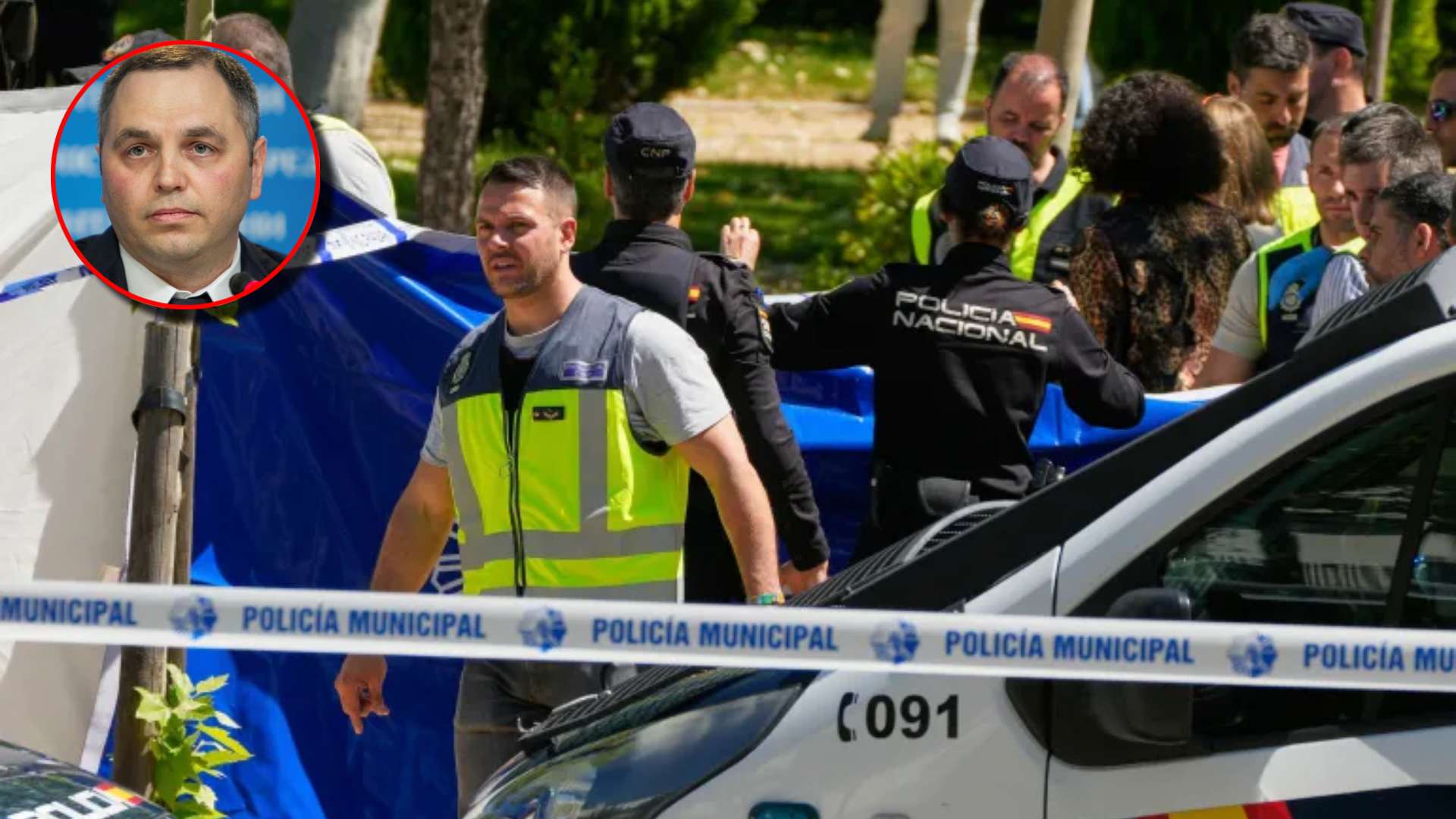 Ultiman a Andriy Portnov frente a colegio en Madrid, España