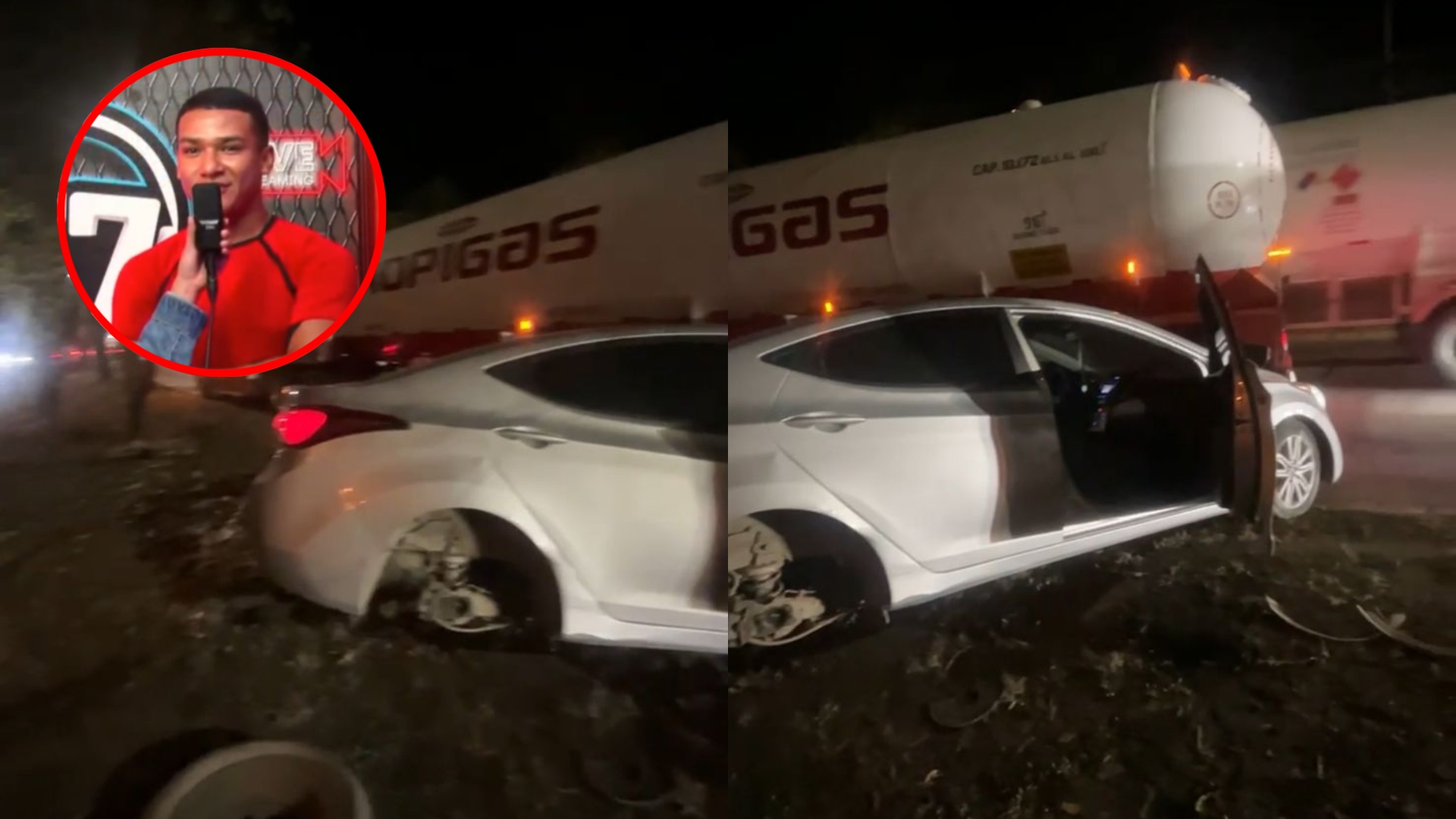 Chomin sufre accidente vehicular tras salir de Calle 7 Honduras: “Estuvimos peleando hasta con la muerte”