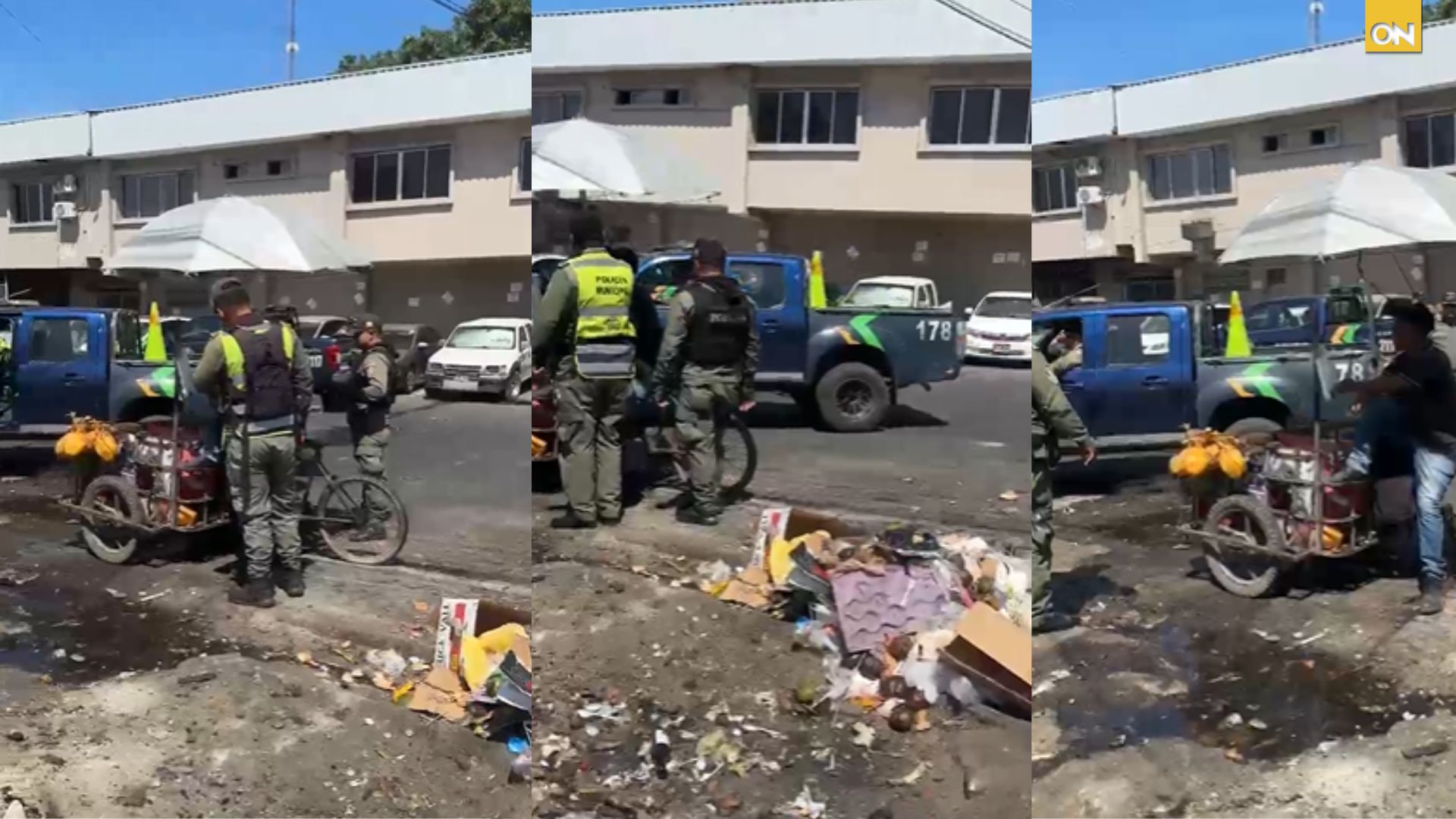 detienen a una persona cuando arrojaba basura