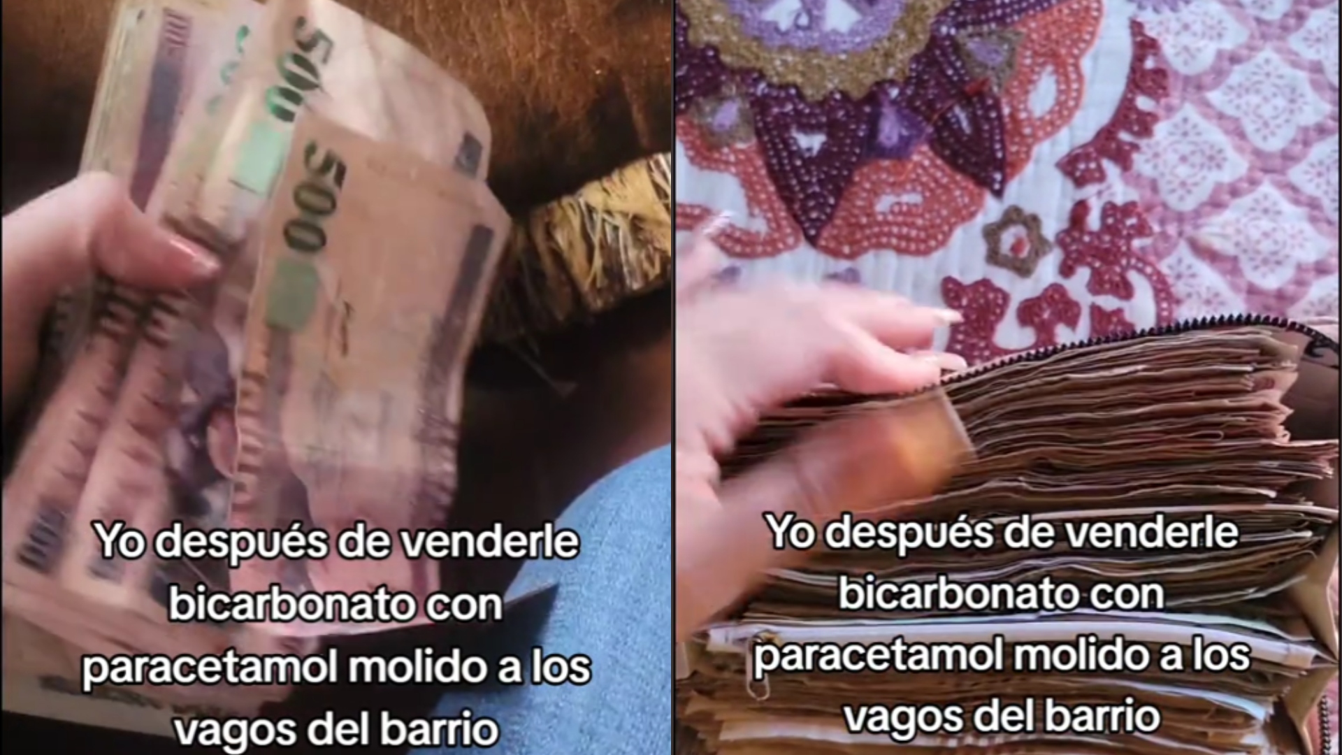 Hondureña causa polémica tras mostrar cuánto gana vendiendo bicarbonato con pastillas en su barrio