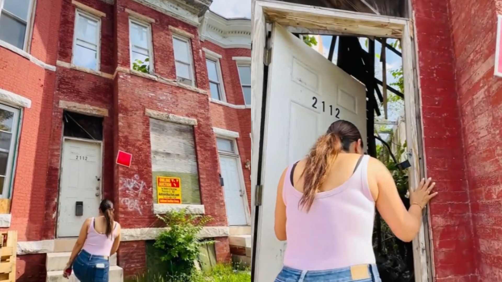 Hondureña compra casa en EEUU por subasta y al llegar descubre que está en ruinas
