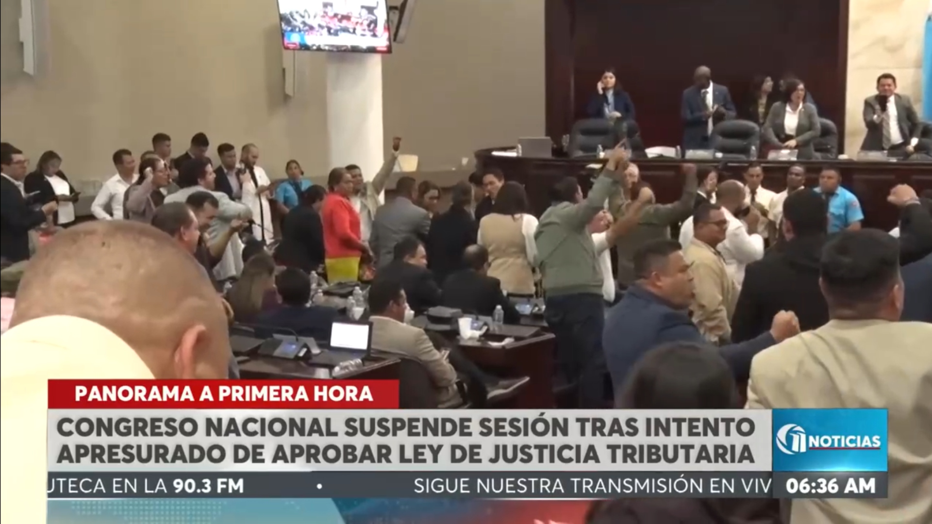 Caos en el Congreso Nacional al querer aprobar Ley de Justicia Tributaria
