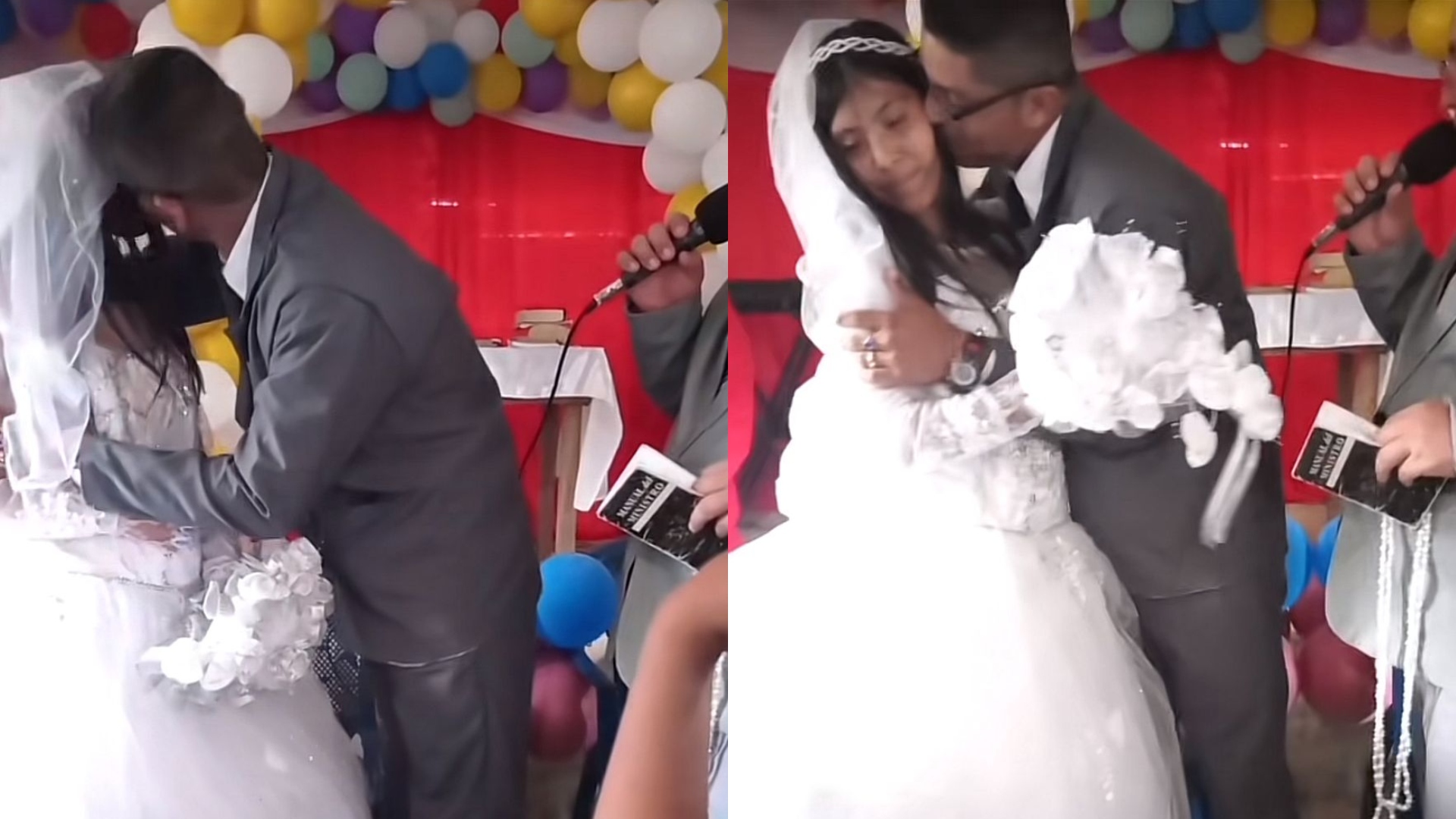 Novia desprecia el beso del novio en plena ceremonia y se vuelve viral