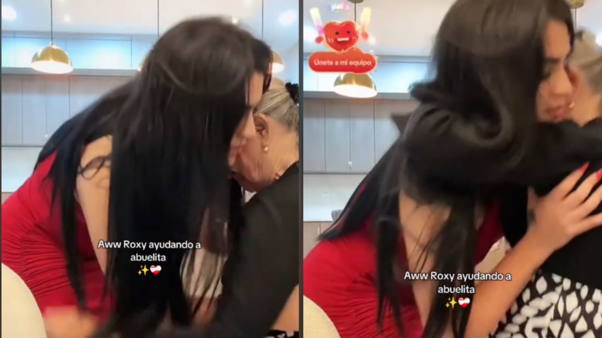 Roxana Somoza enternece a sus seguidores al cuidar con amor a su abuela que sufrió un derrame