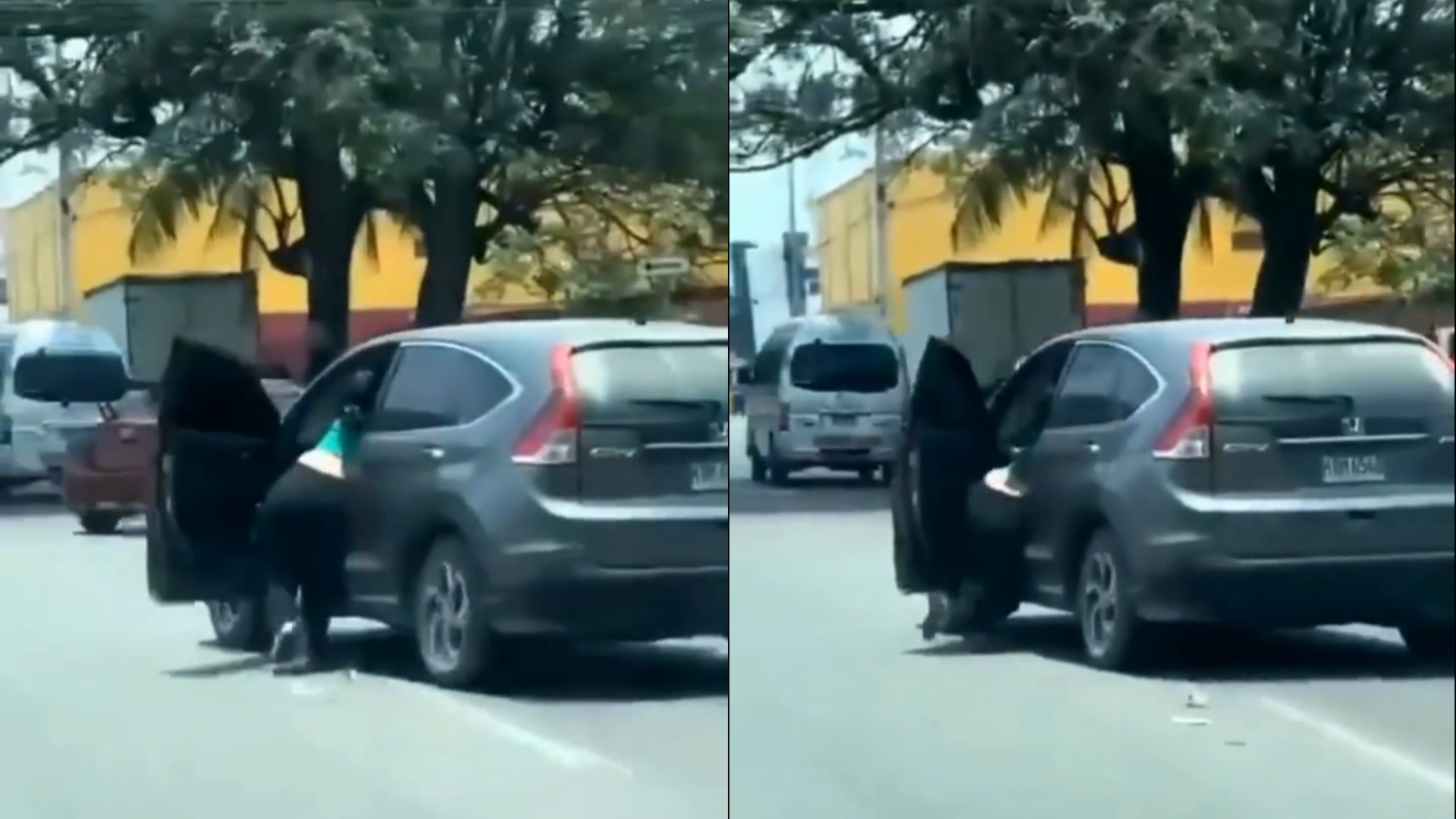 Fuerte discusión de pareja termina con mujer cayendo de un carro en marcha en San Pedro Sula