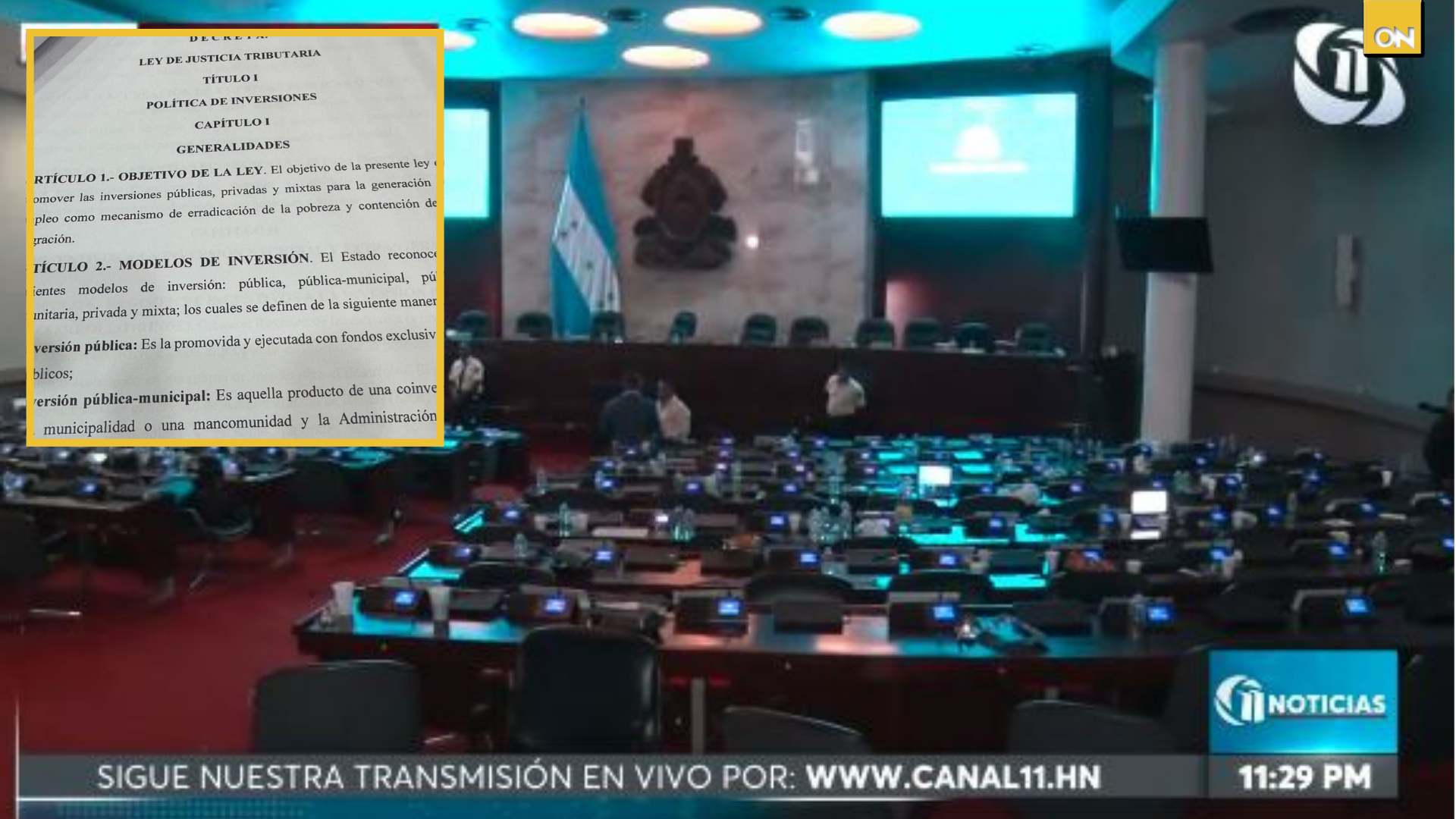 Suspenden sesión Ley Justicia Tributaria