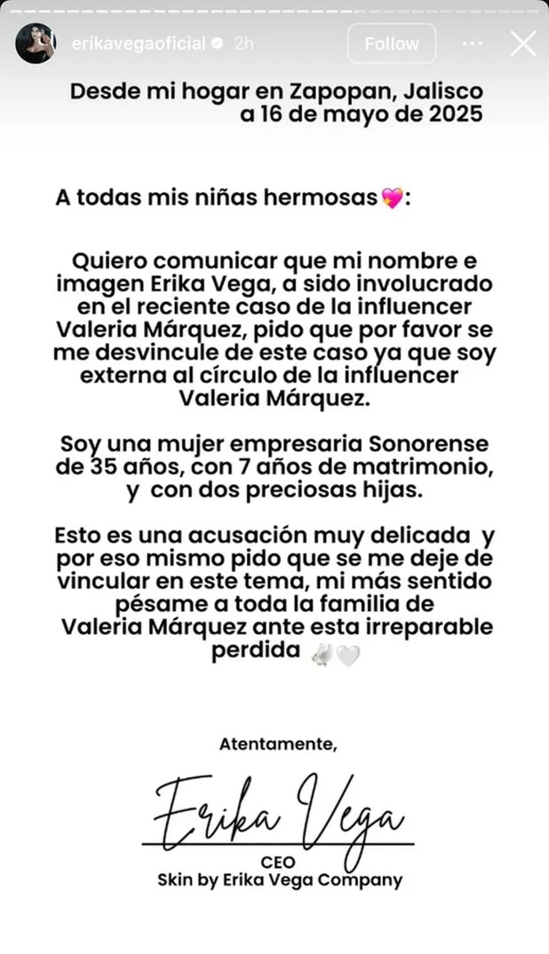Historia de Erika Vega 