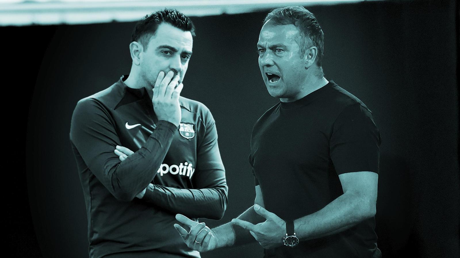 Xavi y Hansi Flick