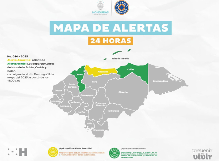 alerta amarilla copeco