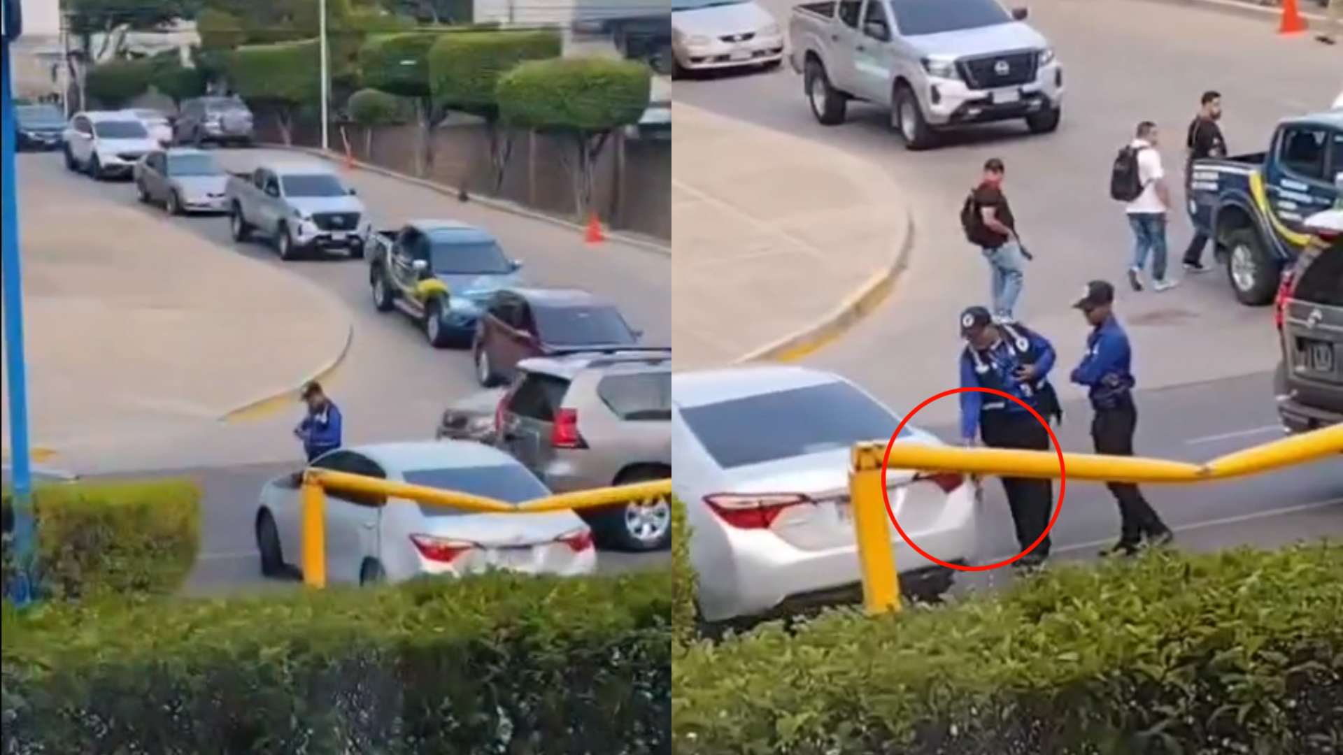 Guardia de seguridad dispara contra vehículo que salía de comercio en Tegucigalpa (VIDEO)