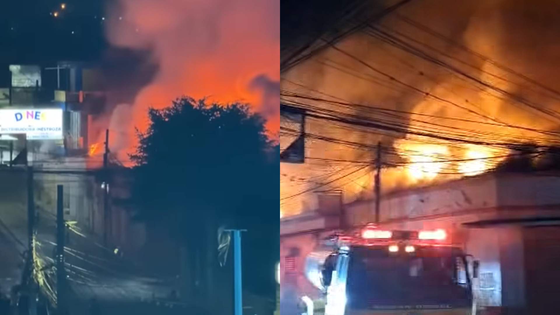 Incendio en Siguatepeque deja varios negocios afectados