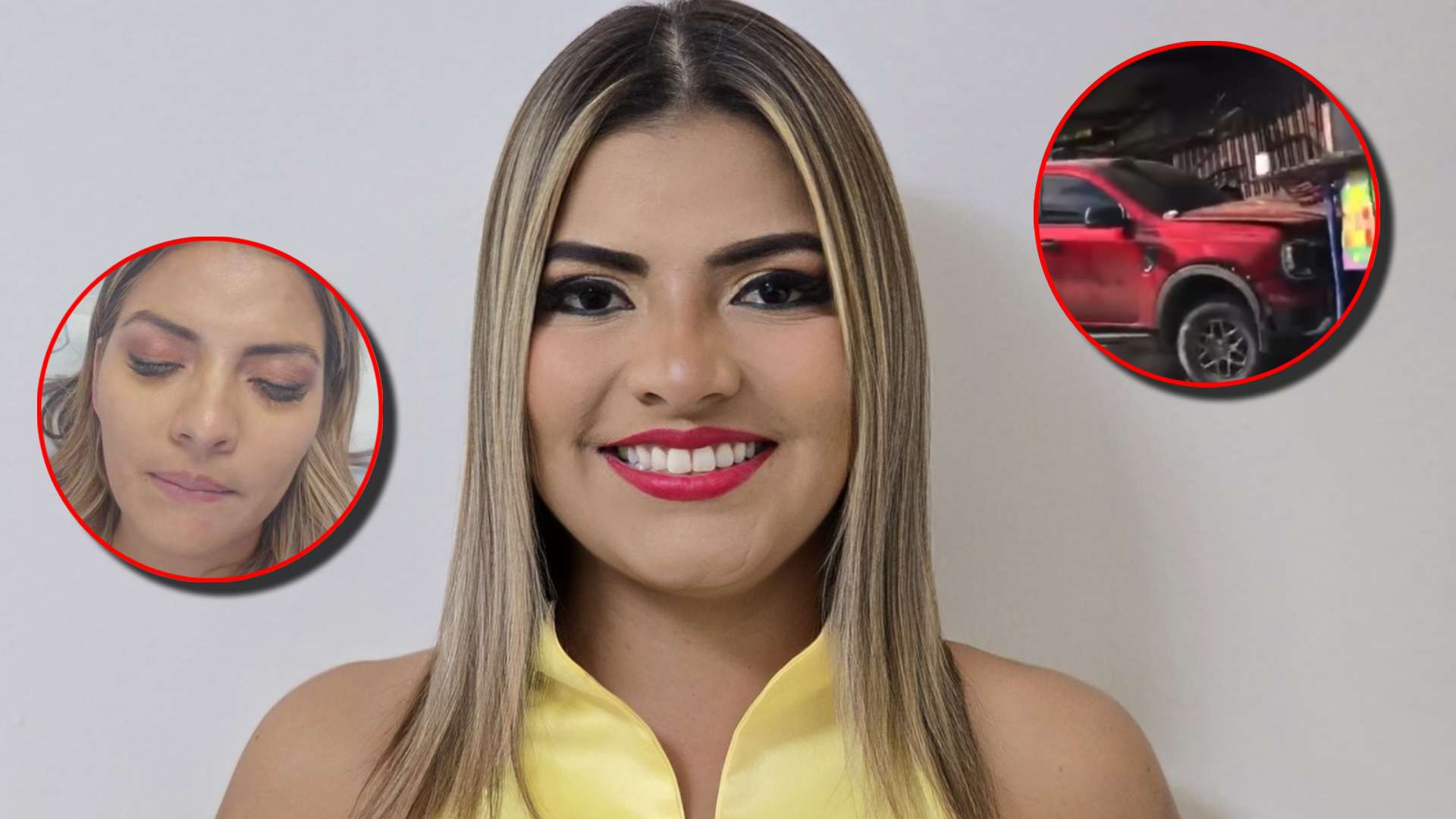 Periodista Saraí Espinal sufre accidente en la carretera al sur